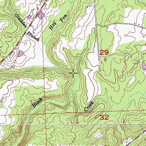 Topographic Map of Lookout Mountain Division, AL