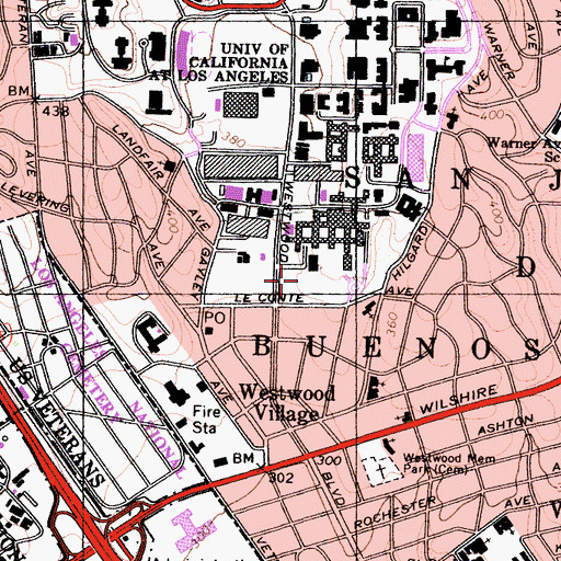 Topographic Map of Doris Stein Eye Research Center, CA
