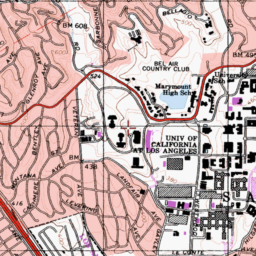 Topographic Map of Griffin Commons, CA