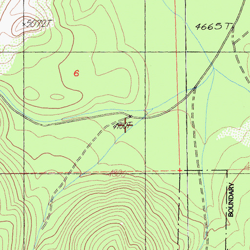 Topographic Map of Blue Canyon, CA