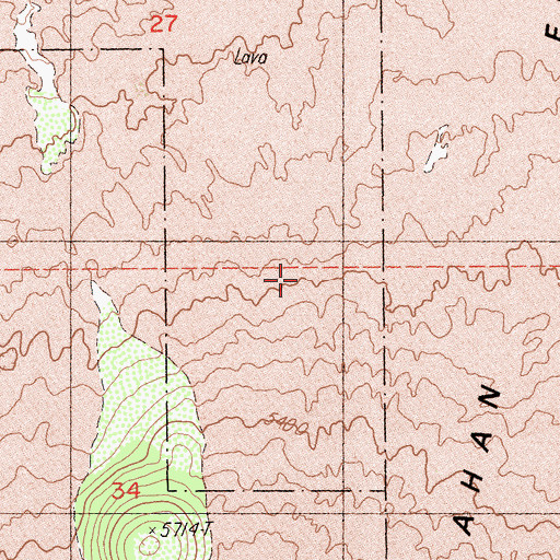 Topographic Map of Callahan Flow, CA