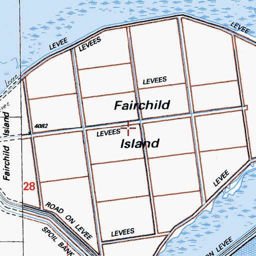 Topographic Map of Fairchild Island, CA
