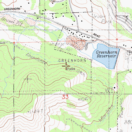 Topographic Map of Greenhorn Park, CA