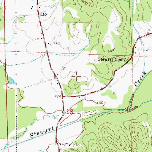 Topographic Map of Winfield-Glen Allen Division, AL