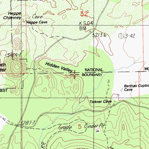 Topographic Map of Hidden Valley, CA