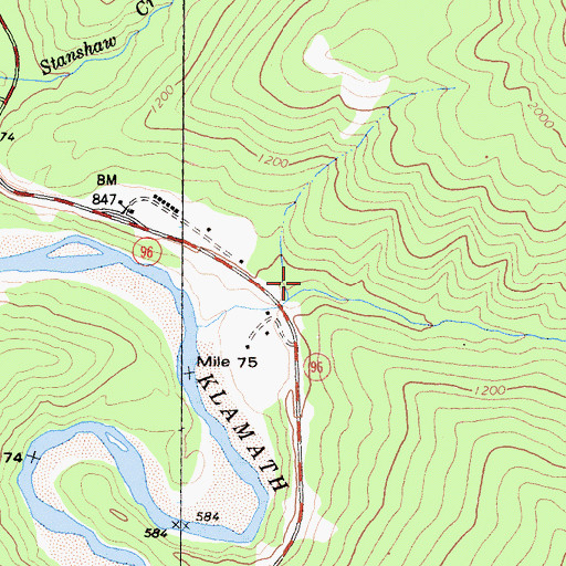 Topographic Map of Irving Creek School (historical), CA