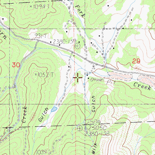 Topographic Map of Milk Gulch, CA