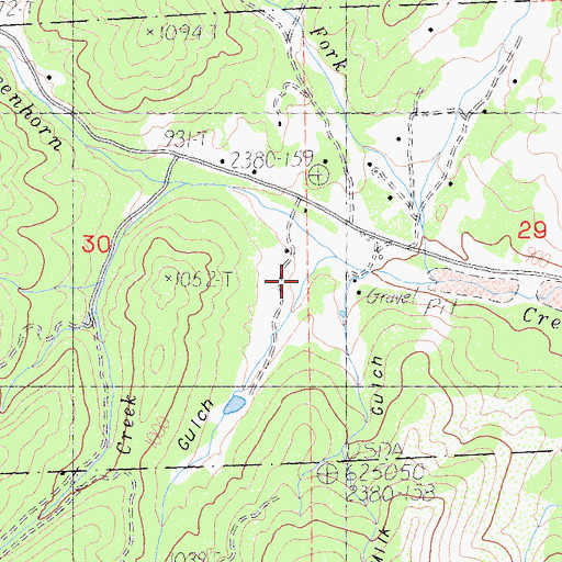 Topographic Map of Nunes Gulch, CA