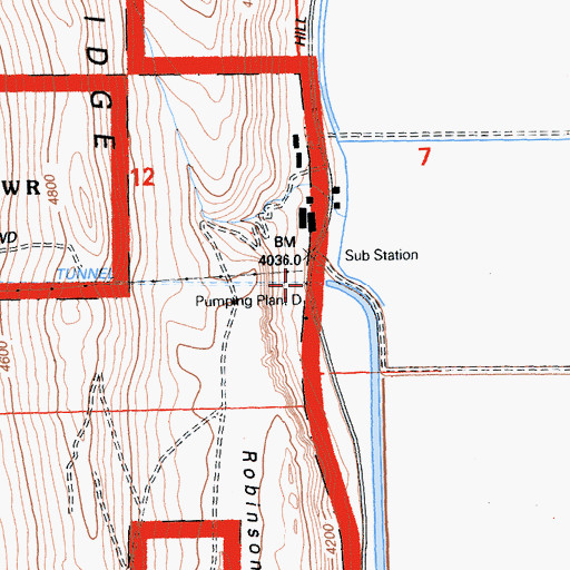 Topographic Map of Pumping Plant D, CA