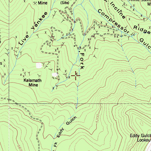 Topographic Map of Security Mine, CA