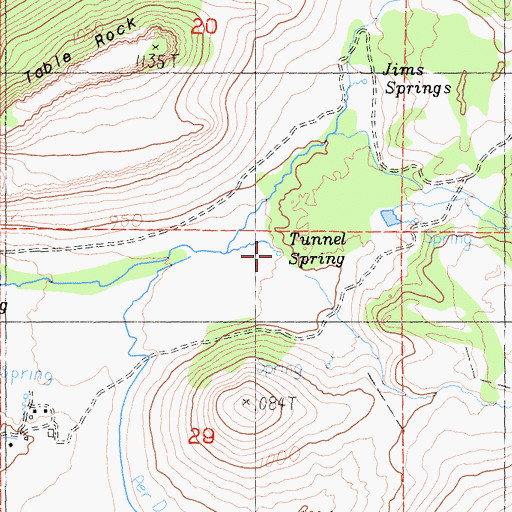 Topographic Map of Tunnel Spring, CA