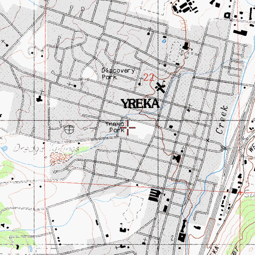 Topographic Map of Yreka Park, CA