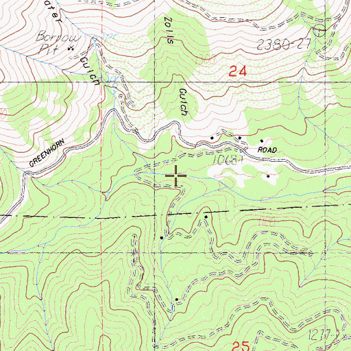 Topographic Map of Zolls Gulch, CA