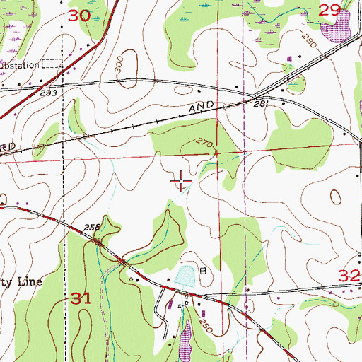 Topographic Map of Slocomb Division, AL