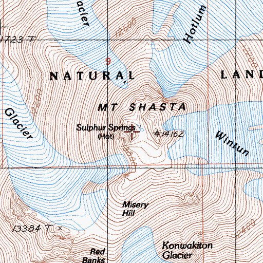 Topographic Map of Sulphur Springs, CA