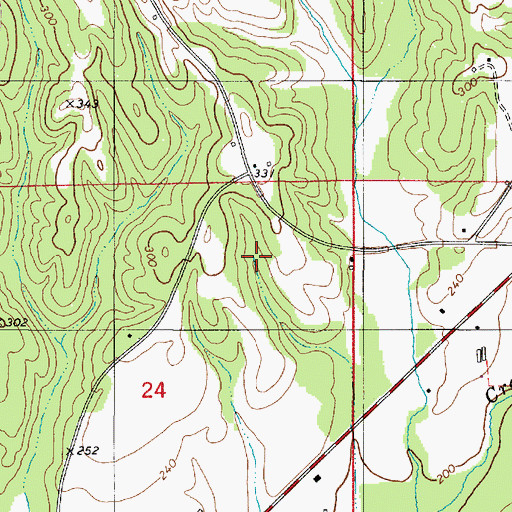 Topographic Map of Greensboro Northeast Division, AL