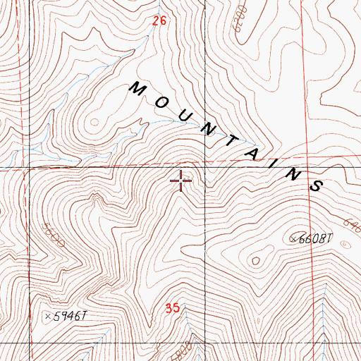 Topographic Map of Amedee Mountains, CA