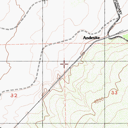 Topographic Map of Andesite, CA