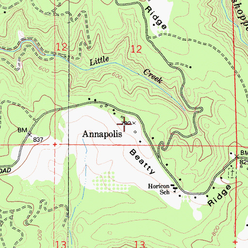 Topographic Map of Annapolis, CA