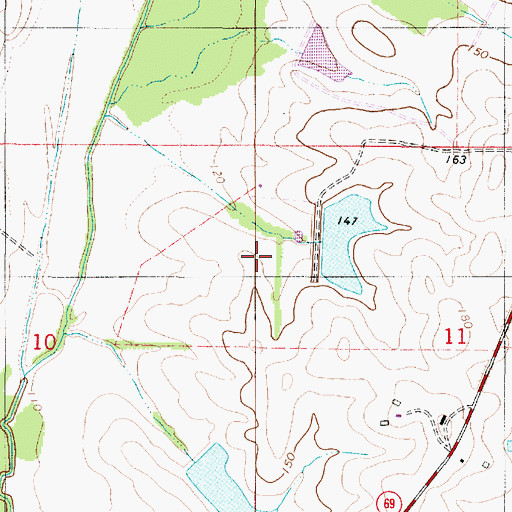 Topographic Map of Greensboro South Division, AL