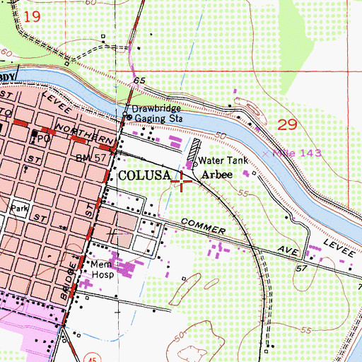 Topographic Map of Arbee, CA