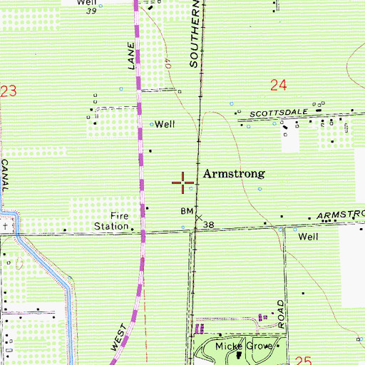 Topographic Map of Armstrong, CA
