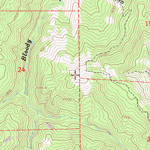 Topographic Map of Bald Mountain, CA