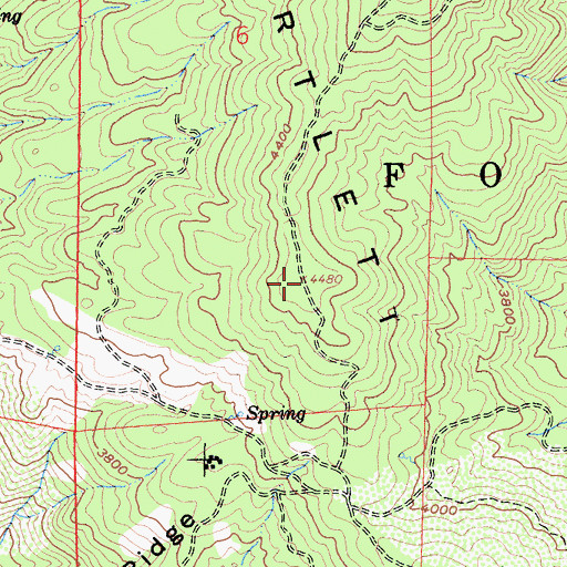 Topographic Map of Bartlett Mountain, CA