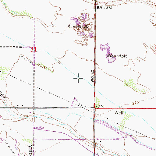 Topographic Map of Blackwater Lateral, AZ