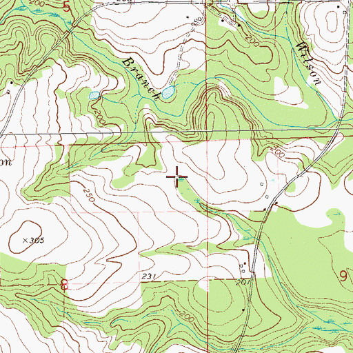 Topographic Map of Columbia Division, AL