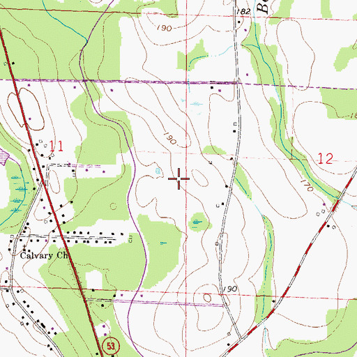 Topographic Map of Cottonwood Division, AL