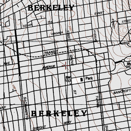 Topographic Map of Berkeley, CA