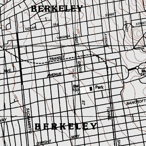 Topographic Map of Berkeley, CA