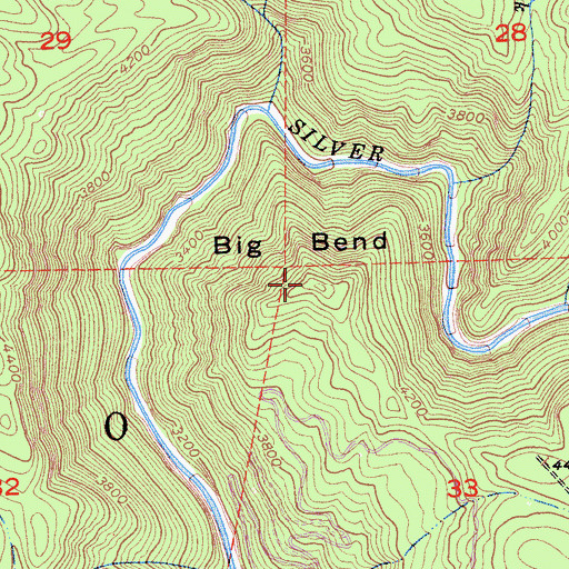 Topographic Map of Big Bend, CA