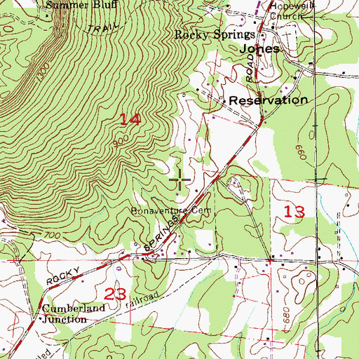Topographic Map of Bridgeport Division, AL