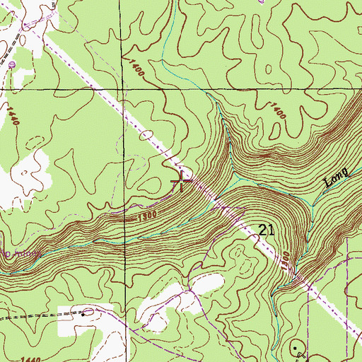 Topographic Map of Long Island Division, AL