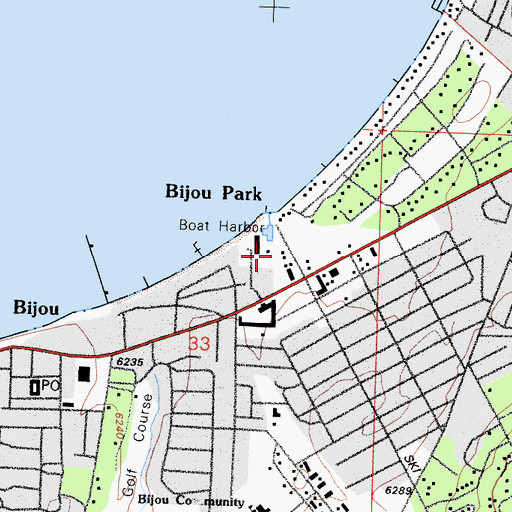Topographic Map of Bijou Park, CA