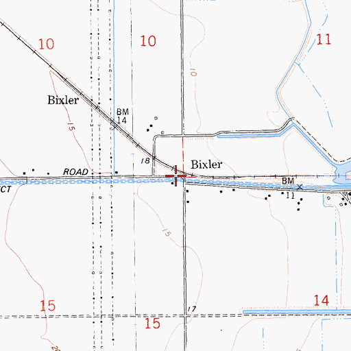 Topographic Map of Bixler, CA