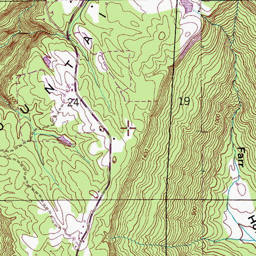 Topographic Map of Paint Rock Division, AL