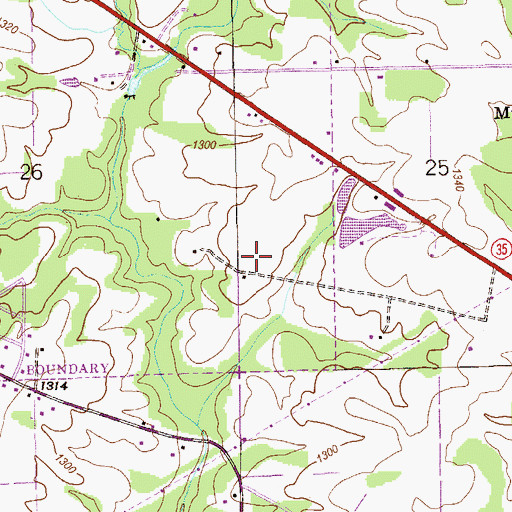 Topographic Map of Section Division, AL