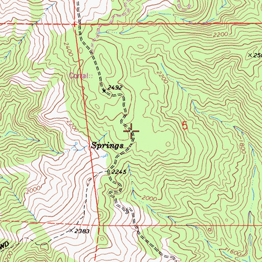 Topographic Map of Bowman Place, CA