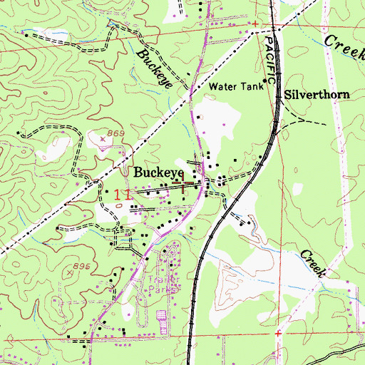 Topographic Map of Buckeye, CA