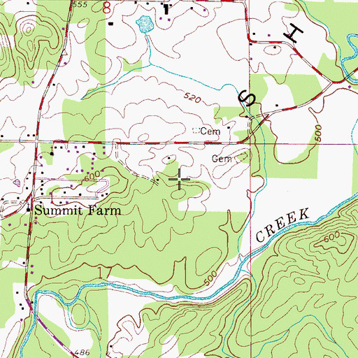Topographic Map of Greenwood Division, AL