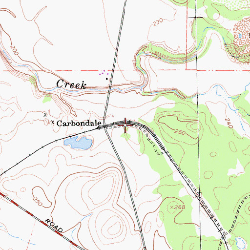 Topographic Map of Carbondale, CA