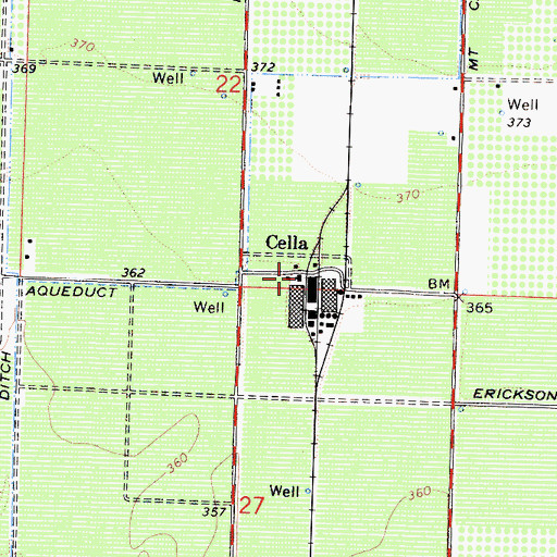 Topographic Map of Cella, CA