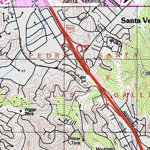 Topographic Map of Cerro, CA