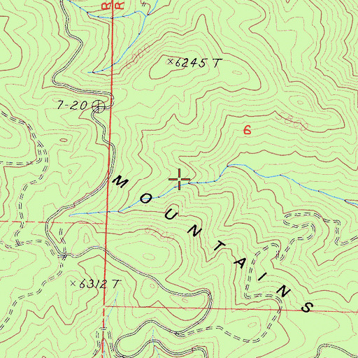 Topographic Map of Chowchilla Mountains, CA