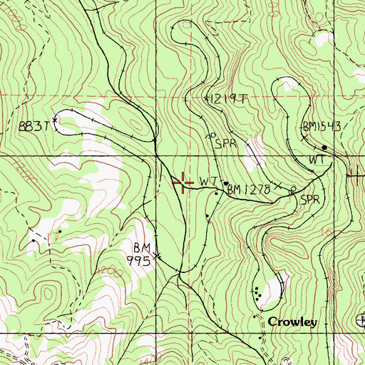 Topographic Map of Clare Mill, CA