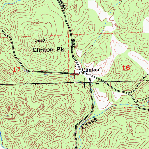 Topographic Map of Clinton, CA