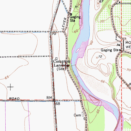 Topographic Map of Compton Landing, CA